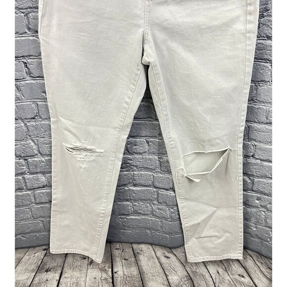 PacSun  Washed White  Distressed Dad Jeans Button Fly  Size 29 100% cotton - Picture 11 of 11